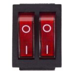 Выключатель клавишный 2-м 250В 15А (6с) ON-OFF красн. с подсветкой (RWB-511 SC-797) Rexant 36-2410 — изображение 4