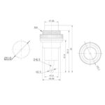 Выключатель-кнопка металл 220В 2А (2с) OFF-(ON) d10.2 красн. Mini (RWD-213) Rexant 36-3331 — изображение 2