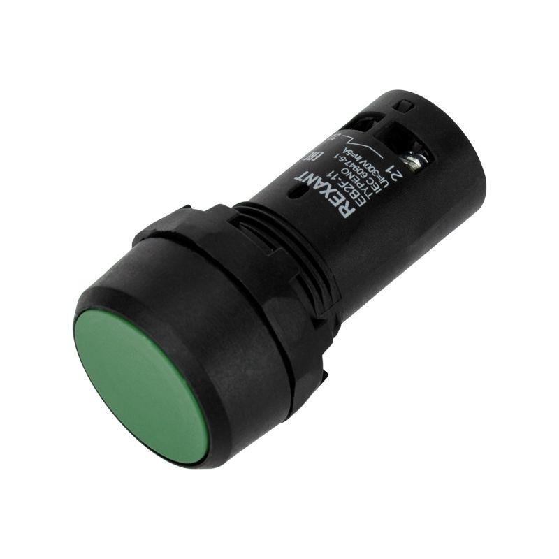 36-5531_1.jpeg Кнопка EB22 возвратная зел. NO+NC 300В Rexant 36-5531 — изображение 1