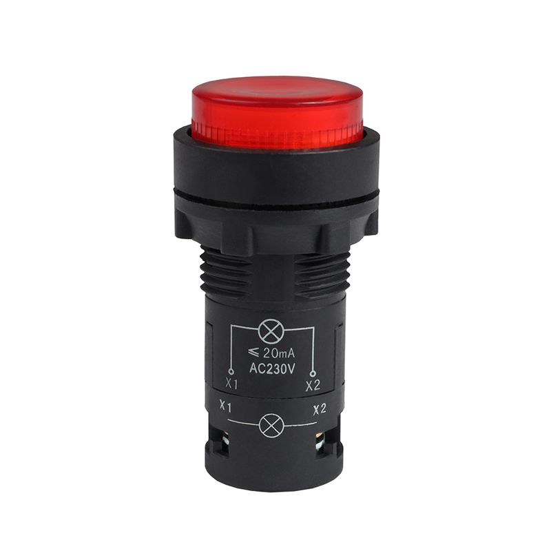 362101_1.jpeg Кнопка с подсветкой OptiSignal Compact D22 С7-PL-M410 красн. 1НО 230В AC XB7NW34M1 КЭАЗ 362101 — изображение 1
