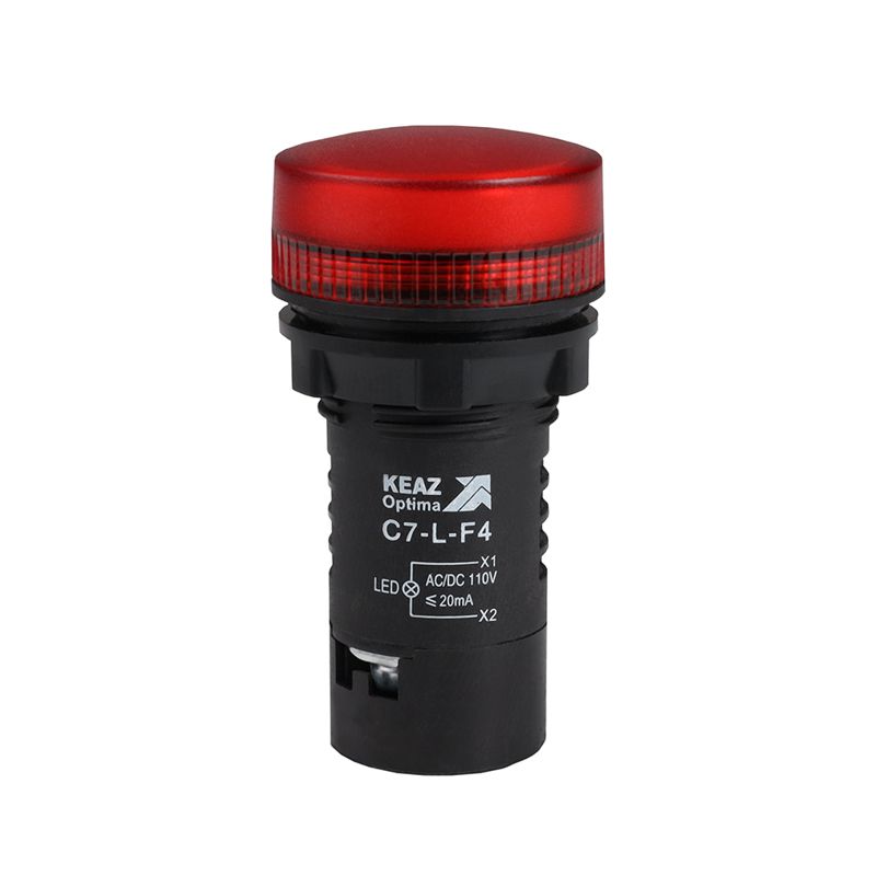 362155_1.jpeg Лампа светодиодная OptiSignal Compact D22 С7-L-F4 красн. 110В AC/DC XB7EV04GP КЭАЗ 362155 — изображение 1