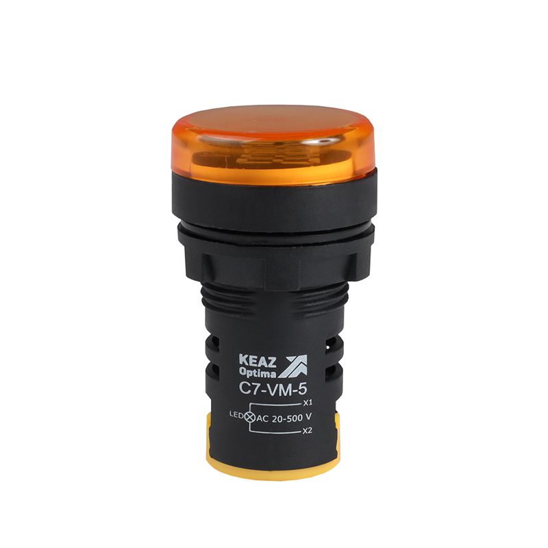 362190_1.jpeg Индикатор напряжения OptiSignal Compact D22 С7-VM-5 желт. 20-500В AC AD22VM КЭАЗ 362190 — изображение 1