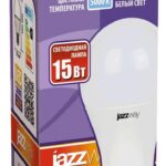 Лампа светодиодная PLED-SP 15Вт A60 грушевидная 5000К холод. бел. E27 1400лм 230В JazzWay 2853035 — изображение 2