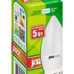 Лампа светодиодная PLED-ECO 5Вт C37 свеча 4000К нейтр. бел. E27 400лм 230В JazzWay 2855329A — изображение 2