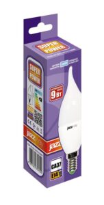 Лампа светодиодная PLED-SP 9Вт CA37 свеча на ветру 5000К холод. бел. E14 820лм 175-265В JazzWay 2859549A — изображение 2