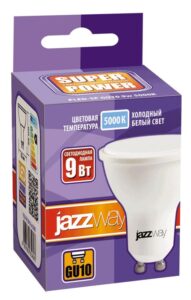 Лампа светодиодная PLED-SP 9Вт PAR16 5000К холод. бел. GU10 720лм 230В JazzWay 2859723A — изображение 2