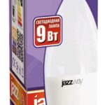 Лампа светодиодная PLED-SP 9Вт C37 свеча 3000К тепл. бел. E27 820лм 230В JazzWay 5001923A — изображение 2