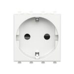 Розетка 1-м 2мод. Avanti "Белое облако" 16А IP20 2P+E защ. шторки бел. DKC 4400002