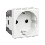 Розетка 1-м 2мод. Avanti "Белое облако" 16А IP20 2P+E защ. шторки бел. DKC 4400002 — изображение 4