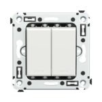 Выключатель 2-кл. 2мод. СП Avanti "Белое облако" 16А IP20 бел. DKC 4400104