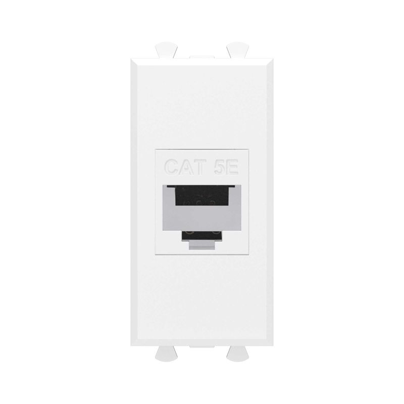 4400661_1.jpeg Розетка компьютерная 1мод. Avanti "Белое облако" RJ45 кат.5E без шторок модульная механизм DKC 4400661 — изображение 1