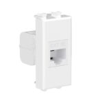 Розетка компьютерная 1мод. Avanti "Белое облако" RJ45 кат.5E без шторок модульная механизм DKC 4400661 — изображение 4