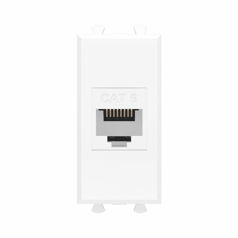4400691_1.jpeg Розетка компьютерная 1мод. Avanti "Белое облако" RJ45 кат.6 без шторок модульная механизм DKC 4400691 — изображение 1