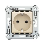 Розетка 1-м СП 2мод. Avanti "Ванильная дымка" 16А IP20 2P+E защ. шторки беж. DKC 4405003