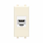Розетка телефонная 1мод. Avanti "Ванильная дымка" RJ12 без шторок модульная механизм DKC 4405611