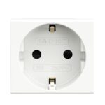 Розетка 1-м 2мод. Viva 16А IP20 2P+E с заземл. защ. шторки бел. DKC 45005