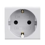 Розетка 1-м 2мод. Viva 16А IP20 2P+E с заземл. защ. шторки сер. DKC 45025