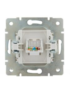 Розетка компьютерная СП Rain RJ45 16А IP20 механизм бел. LEZARD 703-0288-139 — изображение 4