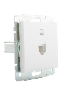 Розетка компьютерная СП Rain RJ45 16А IP20 механизм бел. LEZARD 703-0288-139 — изображение 3