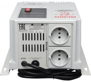 Стабилизатор напряжения АСН-1000 Н/1-Ц Lux 1ф 1кВт IP20 настен. релейный с двумя розетками Ресанта 63/6/14 — изображение 2