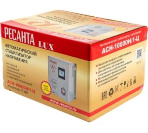 Стабилизатор напряжения АСН-10000 Н/1-Ц Lux 1ф 10кВт IP20 Ресанта 63/6/18 — изображение 2