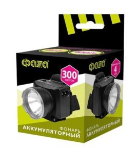 Фонарь налобный AccuFH7-L3W-bk 2 режима работы: 100проц./50проц. IP20 регулир. угол наклона индикатор зарядки черн. ФАZА 2857644 — изображение 2