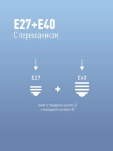 Лампа светодиодная высокомощная HWLED 80Вт 220В E27 6500К (переходник с E27 на E40 в комплекте) КОСМОС LksmHWLED80WE2765 — изображение 8