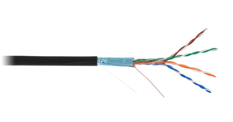 509891.jpg Кабель F/UTP кат.5E (класс D) 4 пары 100МГц ОЖ BC чистая медь внешн. PE до -40град.C черн. (уп.305м) NETLAN EC-UF004-5E-PE-BK — изображение 1