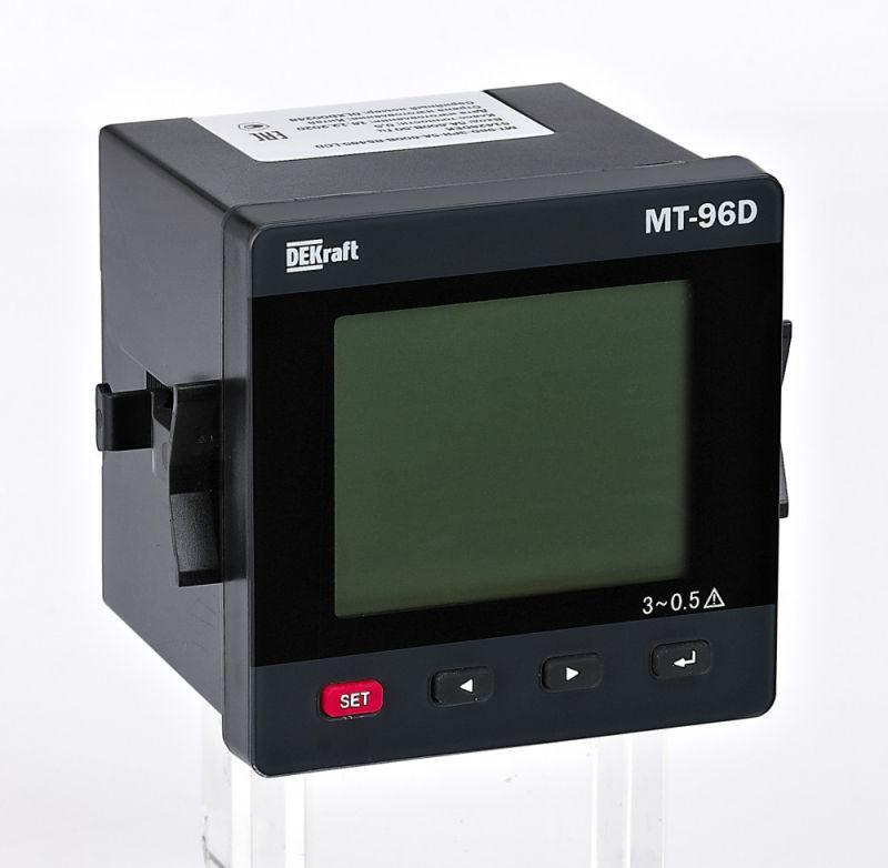 51428DEK_1.jpeg Мультиметр цифровой МТ-96D 3ф вх. 600В 5А RS-485 96х96мм LCD-дисплей DEKraft 51428DEK — изображение 1