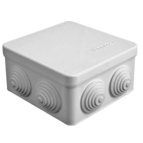 516742.jpg Коробка распределительная ОП 105х105х56мм IP54 7 выходов 4 гермоввода крышка защелкивающаяся сер. Epplast 100012 — изображение 1