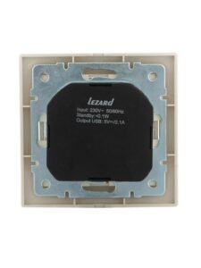 Розетка 1-м СП Mira 16А с заземл. + USB разъем крем. LEZARD 701-0303-181 — изображение 4