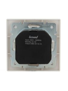 Розетка 1-м СП Mira 16А с заземл. + USB разъем бел. LEZARD 701-0202-181 — изображение 3