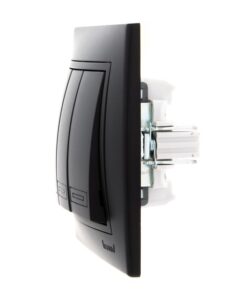 Выключатель 3-кл. 1п СП Mira 10А IP20 со вставкой черн. бархат LEZARD 701-4242-109 — изображение 2