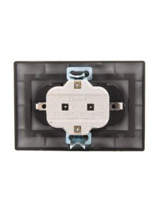 Розетка 2-м СП Mira 16А IP20 с заземл. керамика черн. бархат LEZARD 701-4242-127 — изображение 3