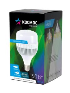Лампа светодиодная KOSMOS premium HWLED 150Вт 6500К E40 220В КОСМОС KHWLED150WE4065 — изображение 3
