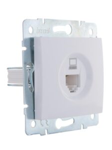 Розетка компьютерная 1-м СП Karina RJ45 механизм бел. LEZARD 707-0288-139 — изображение 4