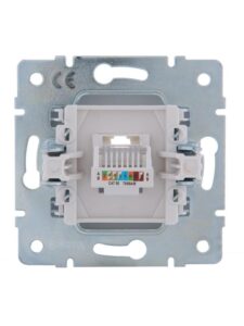 Розетка компьютерная 1-м СП Karina RJ45 механизм бел. LEZARD 707-0288-139 — изображение 3