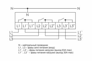 Реле контроля напряжения CP-723 (трехфазное; два режима работы - три однофазных реле или трехфазное реле напряжения; монтаж на DIN-рейке; 100…450 AC 3NO 3х63А) F&F EA04.009.015 — изображение 2