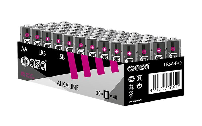 556999.jpg Элемент питания алкалиновый AA/LR6 1.5В Alkaline Pack-40 (уп.40шт) ФАZА 5023017 — изображение 1