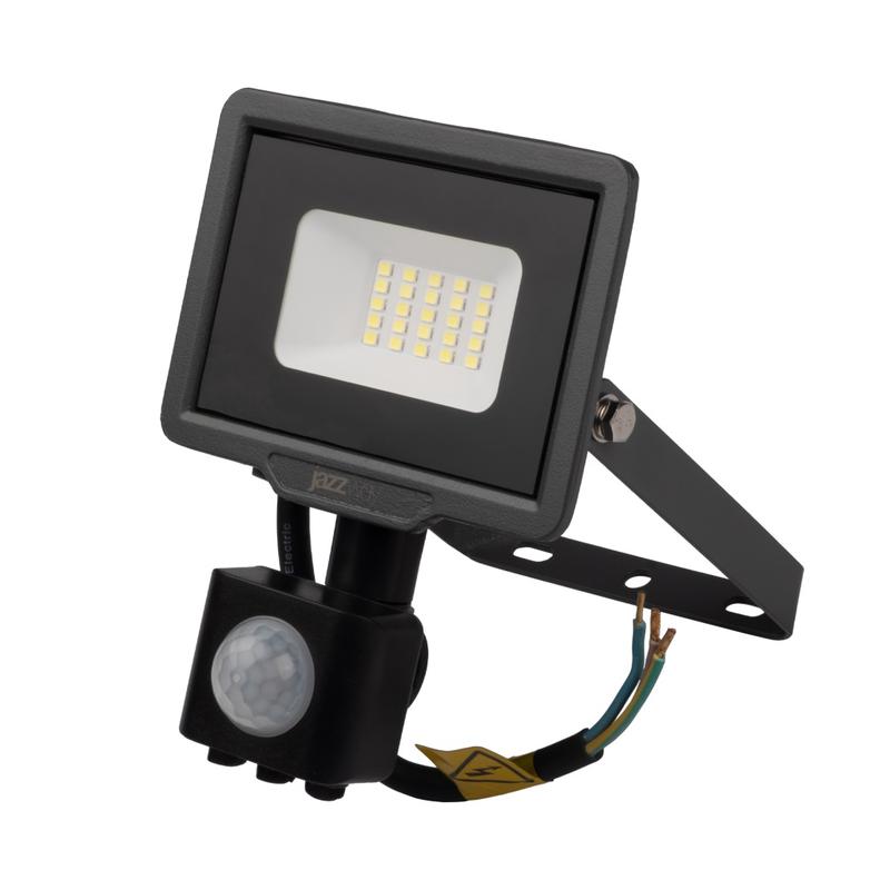 558643.jpg Прожектор светодиодный PFL-C3 SENSOR 20Вт 6500К IP65 ДО закален. прозр. стекло датчик движения инфракрасный Pro JazzWay 5026926A — изображение 1