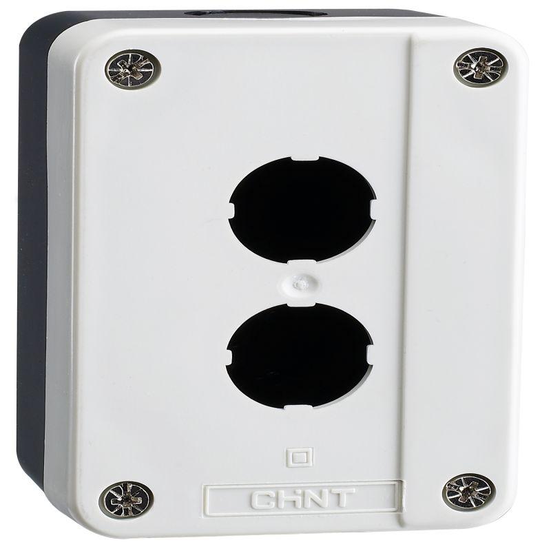 575576_1.jpeg Корпус для кнопок NP2 2 места NP2-B02 (R) CHINT 575576 — изображение 1