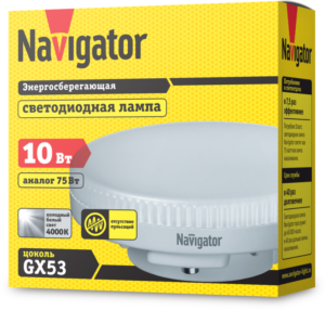 Лампа светодиодная 61 017 NLL-GX53-10-230-4K 10Вт матовая 4000К нейтр. бел. GX53 800лм 220-240В Navigator 61017 — изображение 3
