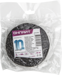 Изолента ХБ 20мм (рул.10м) 61 153 OIT-H20-10/BL 125г ОНЛАЙТ 61153 — изображение 2