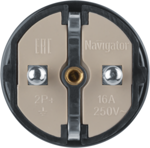 Вилка прямая 61 360 NCA-PL02-16A-E-BL с заземл. черн. Navigator 61360 — изображение 4