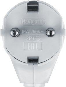 Вилка угловая 61 362 NCA-PL04-16A-E-WH с заземл. бел. Navigator 61362 — изображение 3