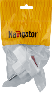 Вилка угловая 61 364 NCA-PL05-16A-ESC-WH с заземл. с выкл. бел. Navigator 61364 — изображение 3