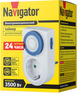 Таймер 61 557 NTR-A-S01-WH розет. электромех. Navigator 61557 — изображение 2
