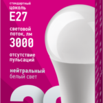 Лампа светодиодная 61 971 OLL-A70-30-230-4K-E27 30Вт грушевидная 4000К нейтр. бел. E27 3000лм 176-264В ОНЛАЙТ 61971 — изображение 2