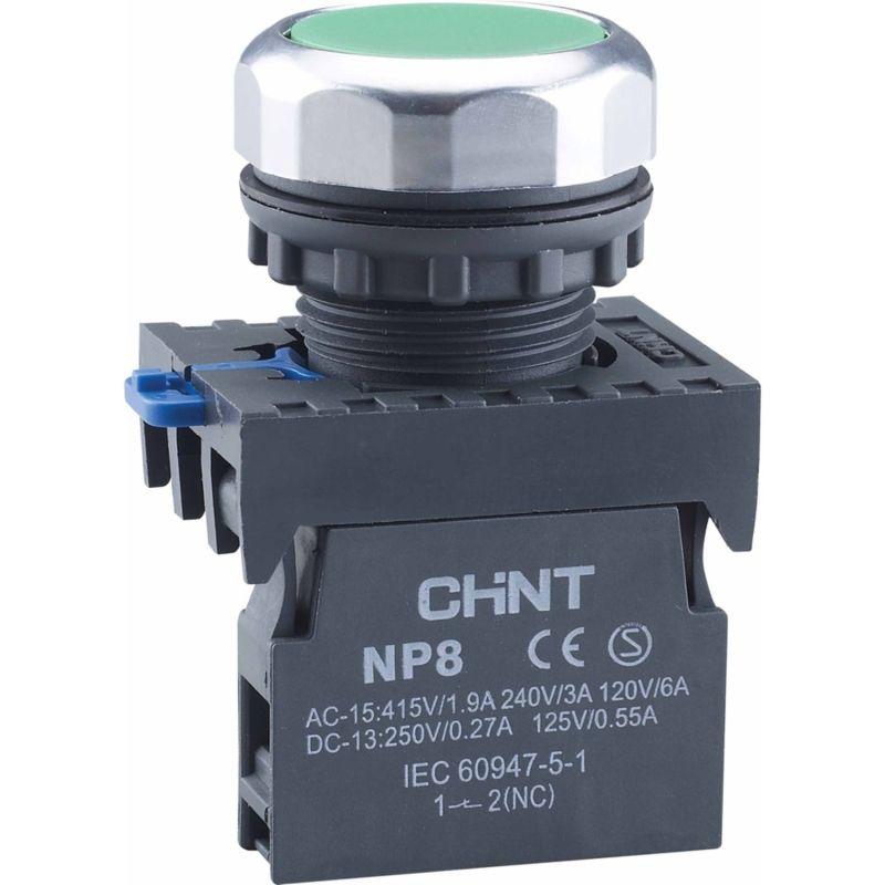 667232_1.jpeg Кнопка управления NP8-10BN/3 без подсветки зел. 1НО IP65 (R) CHINT 667232 — изображение 1