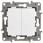 Переключатель 2-кл. СП Etika Plus 10А IP20 250В 10AX безвинтов. зажимы механизм бел. IEK 672212 — изображение 2